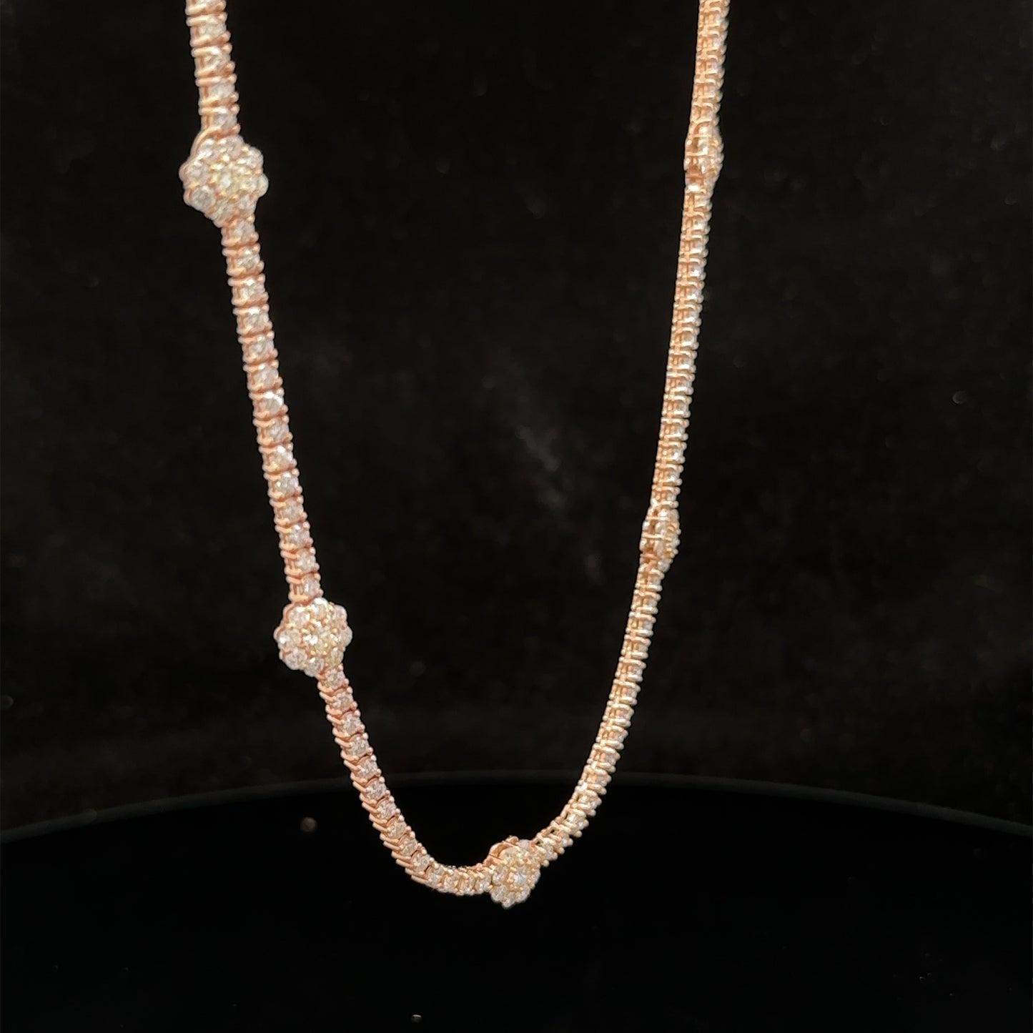 14k rose gold and diamond Necklace