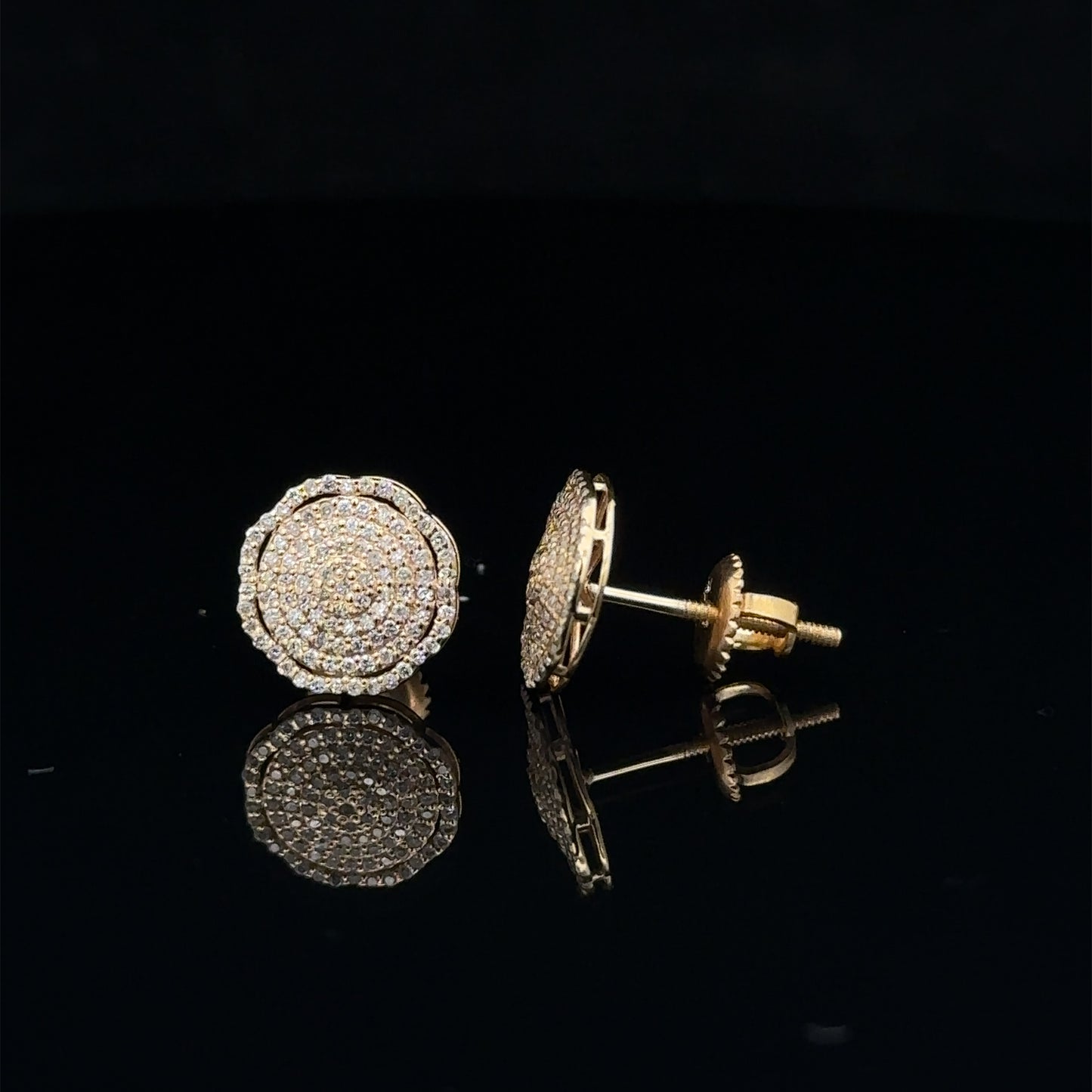 14k yellow gold and diamond Earrings