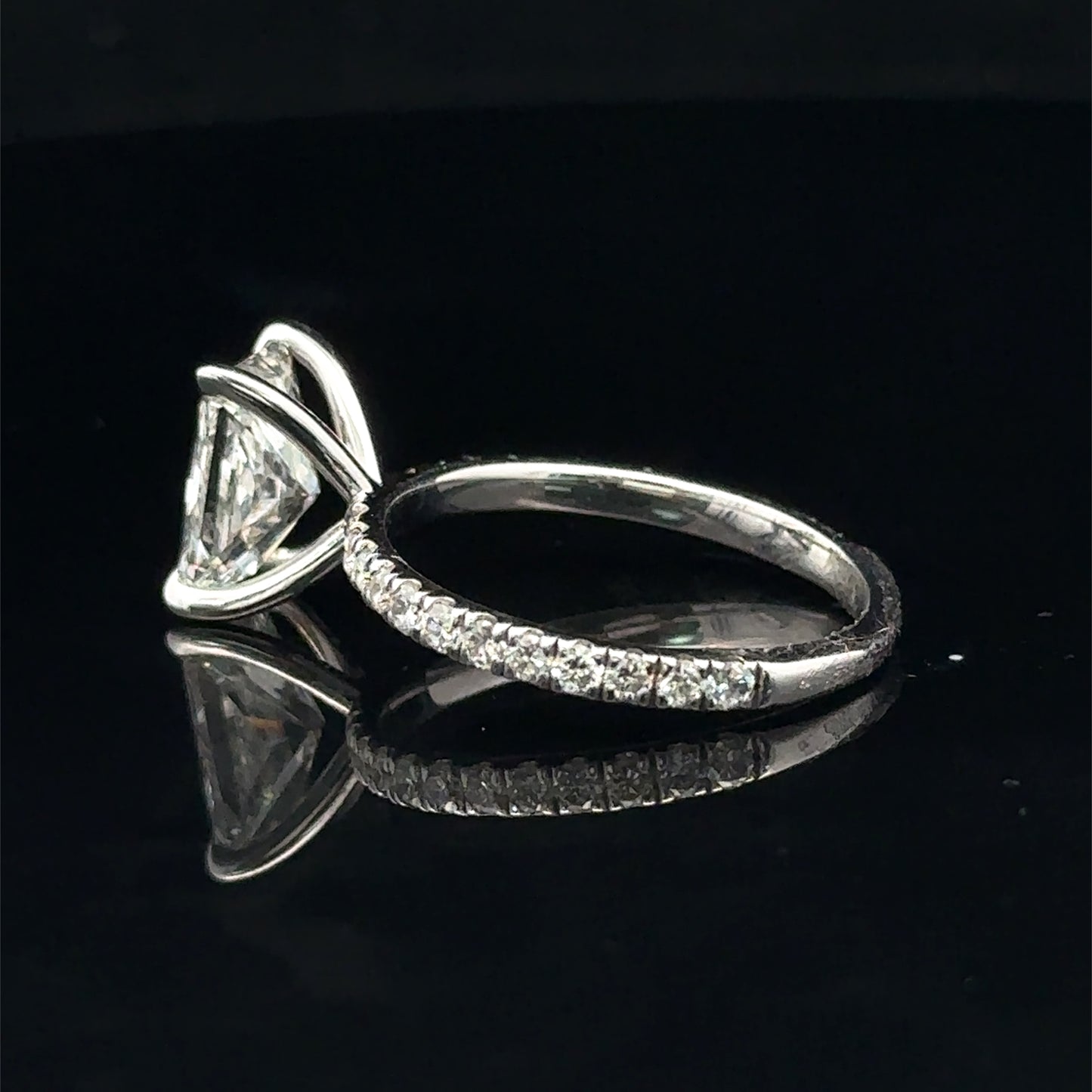 14k White Gold Engagement Ring