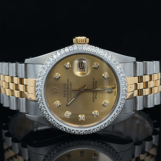 36mm Rolex Datejust Watch with Two-Tone Jubilee Bracelet