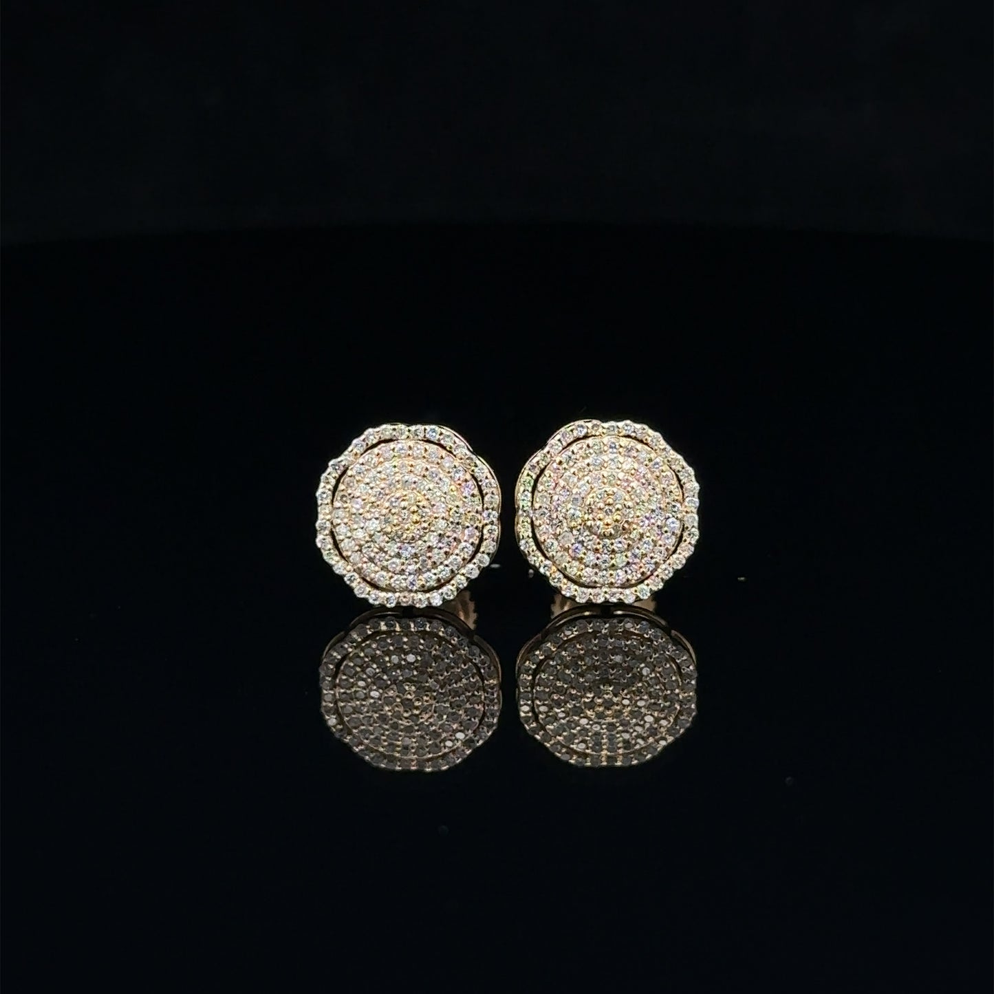 14k yellow gold and diamond Earrings