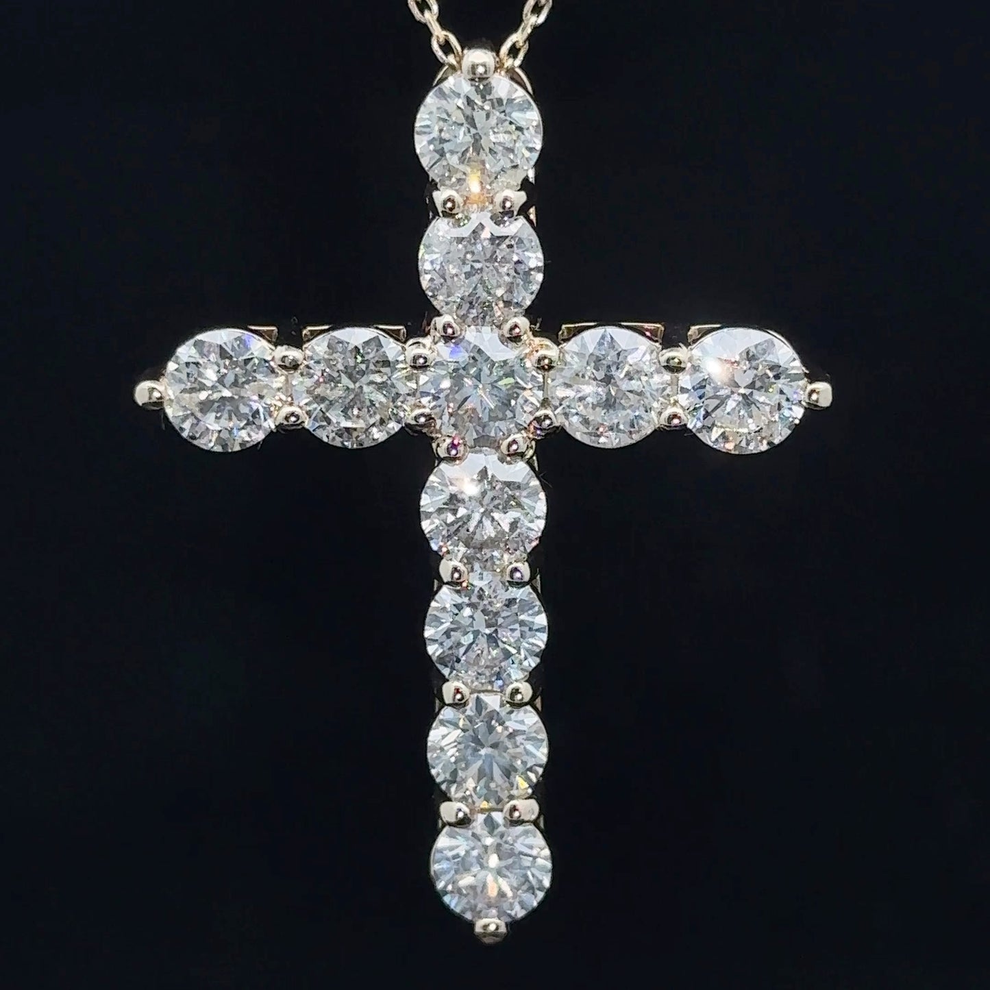14k yellow gold and diamond Cross Pendant