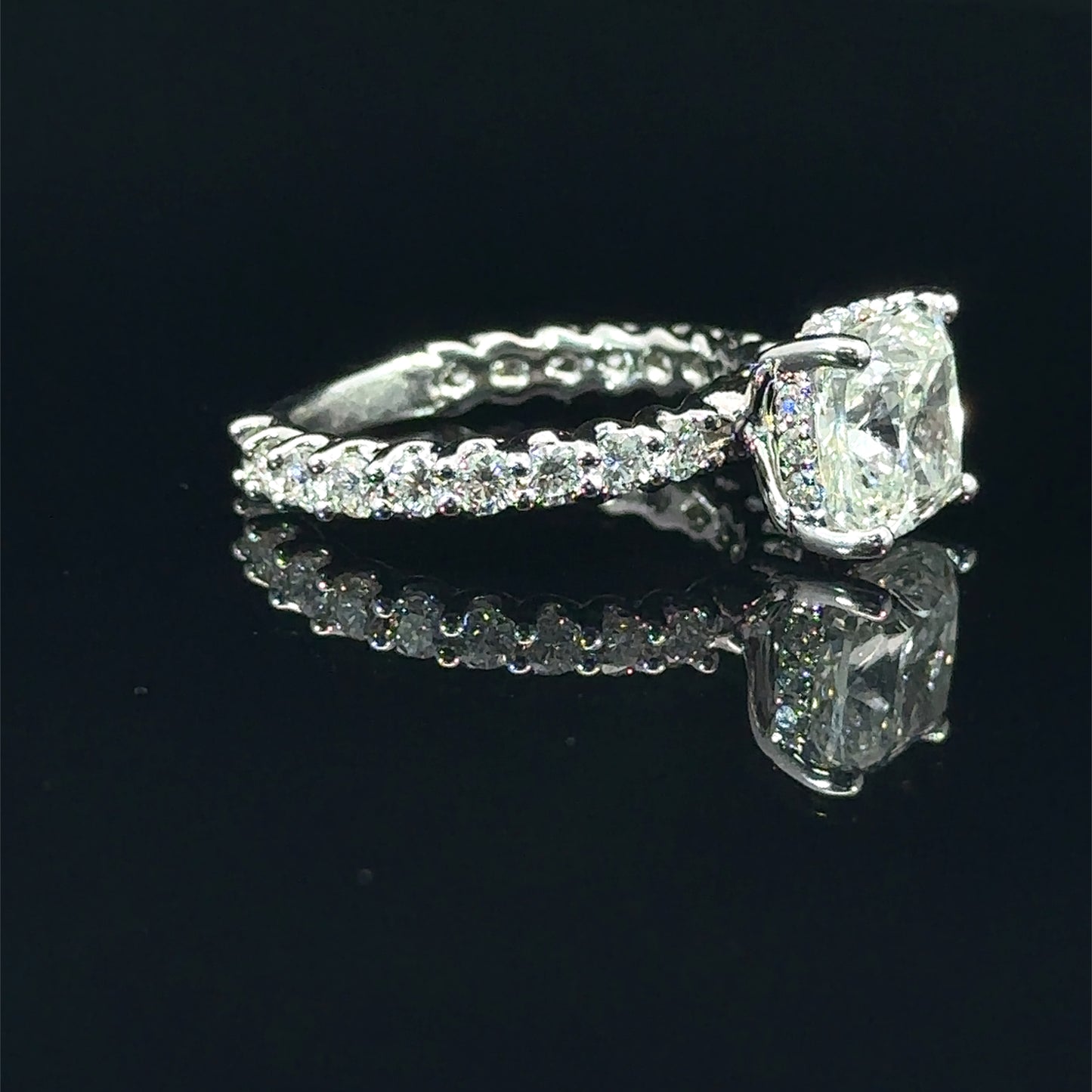 14k White Gold Engagement Ring