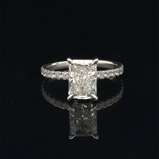 14k White Gold Engagement Ring