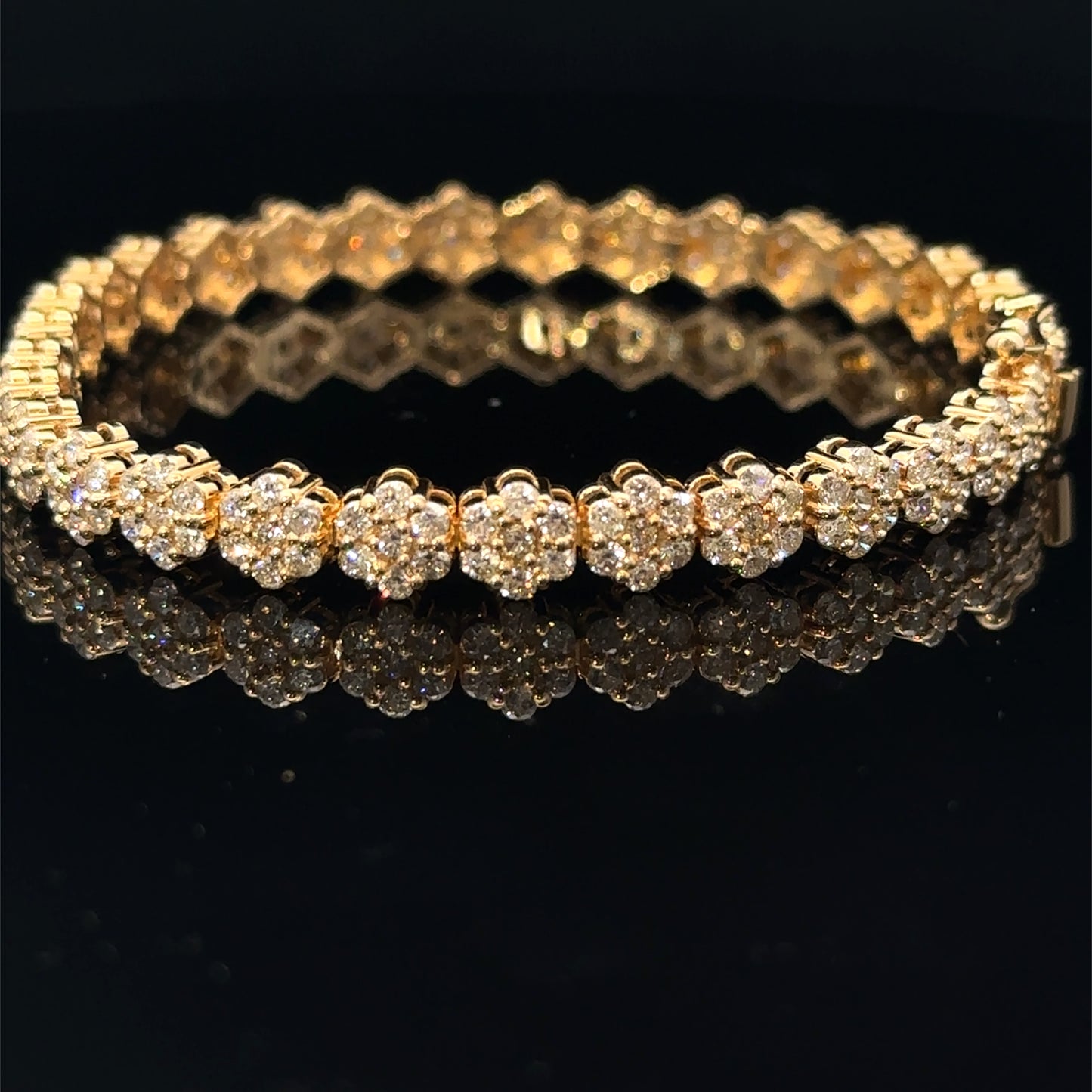 14k Yellow Gold 5.60ct Diamond Bracelet