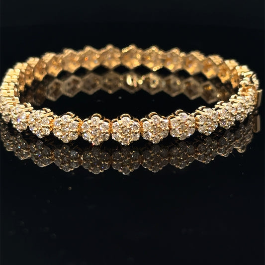 14k Yellow Gold 5.60ct Diamond Bracelet