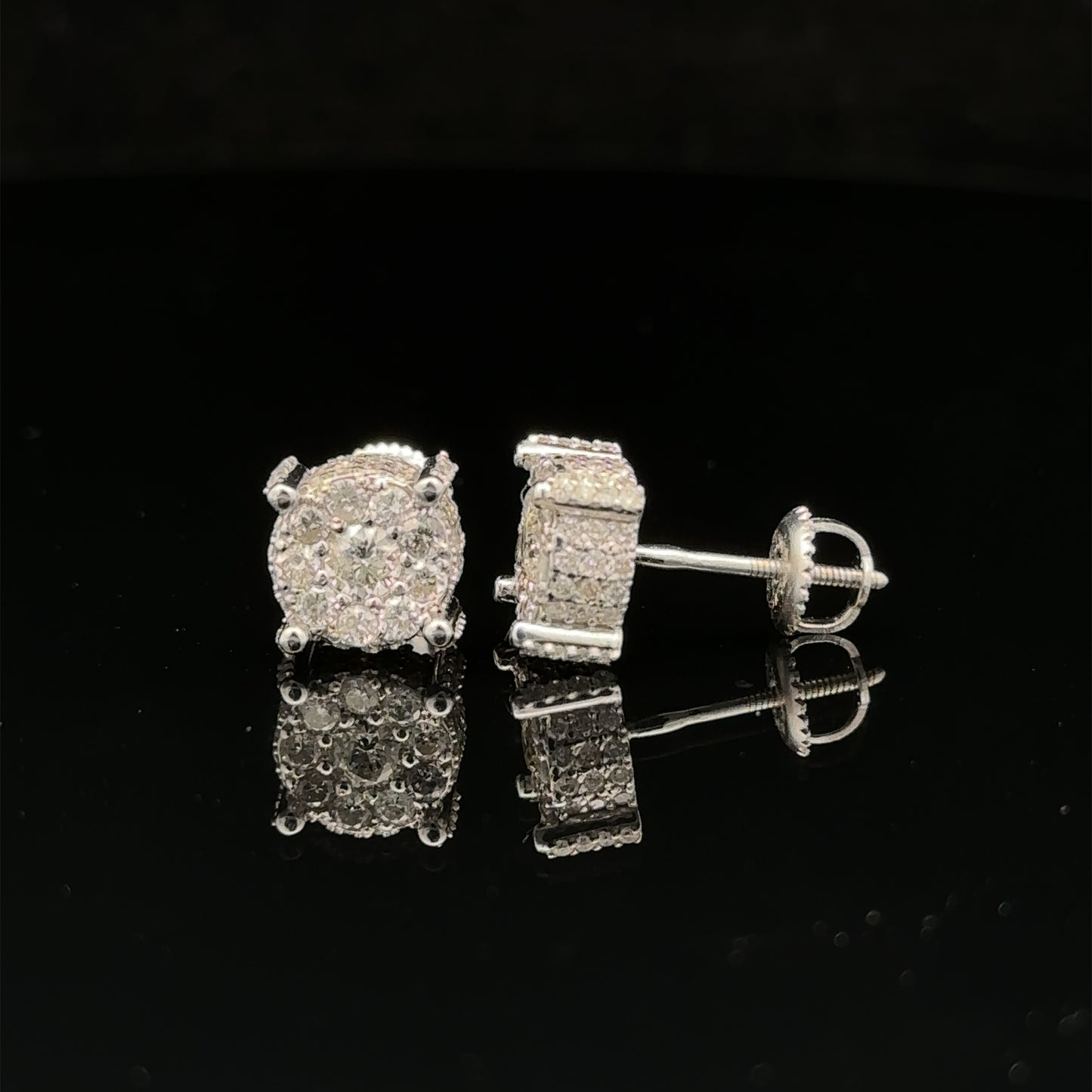 14k white gold and diamond Earrings