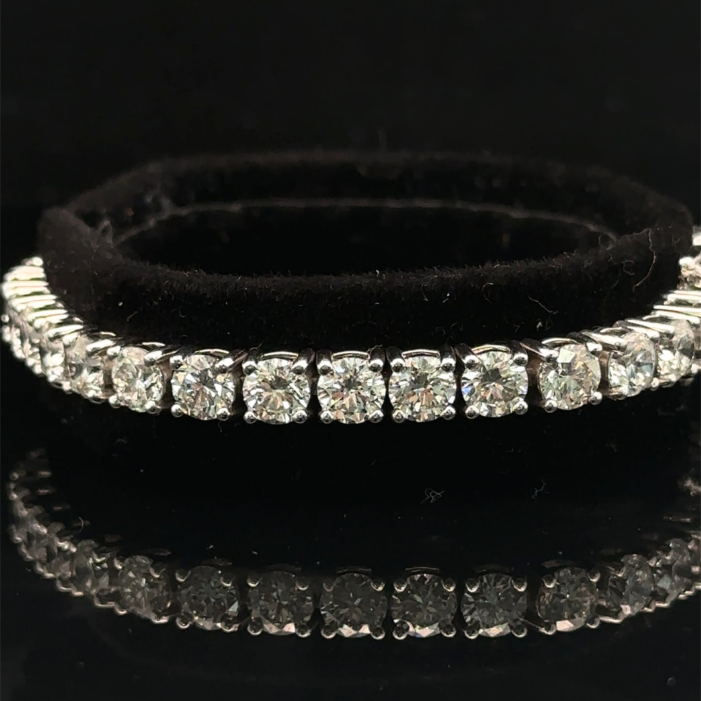 14k White gold and diamond (lab) Tennis Bracelet