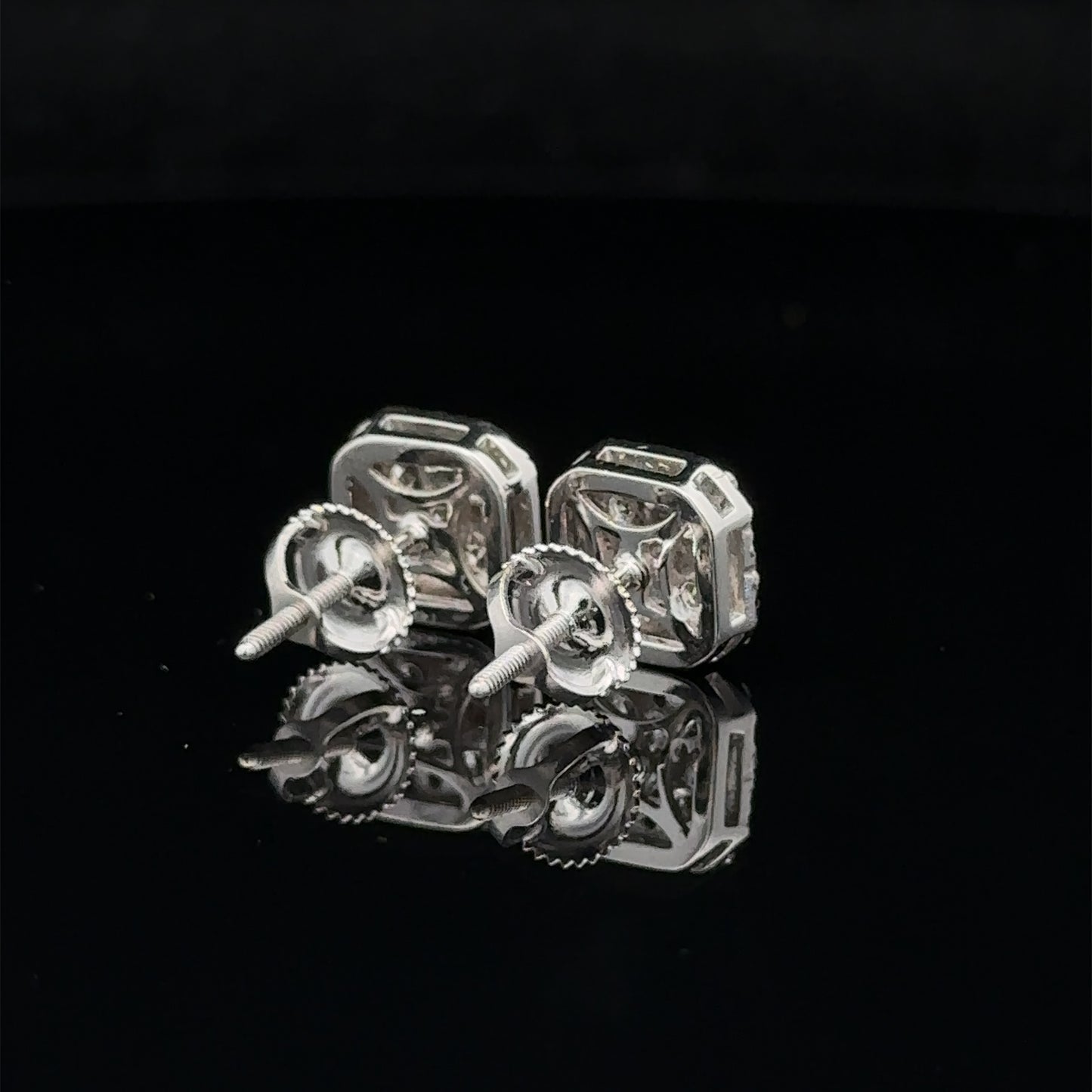 14k white gold and diamond Earrings