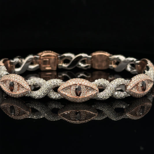 10k gold and diamond Evil Eye Bracelet