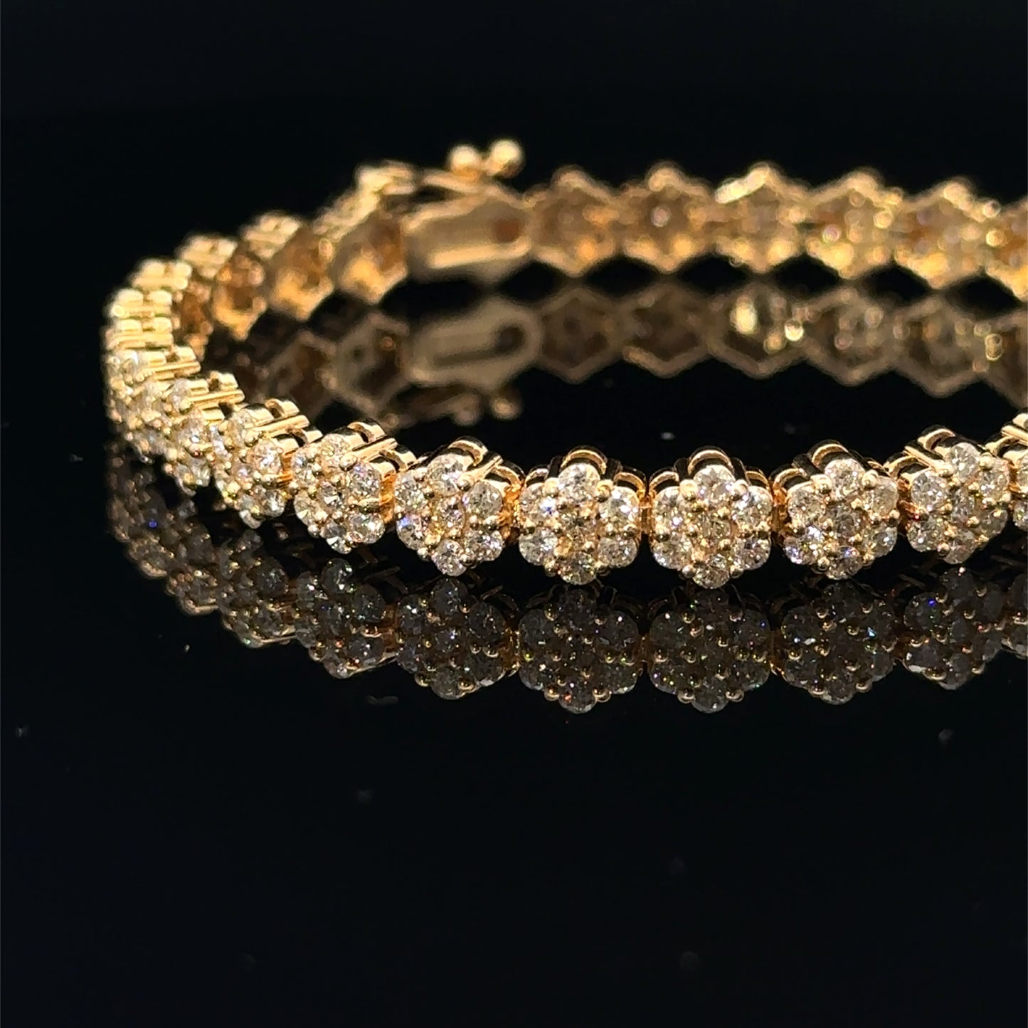 14k Yellow Gold 5.60ct Diamond Bracelet