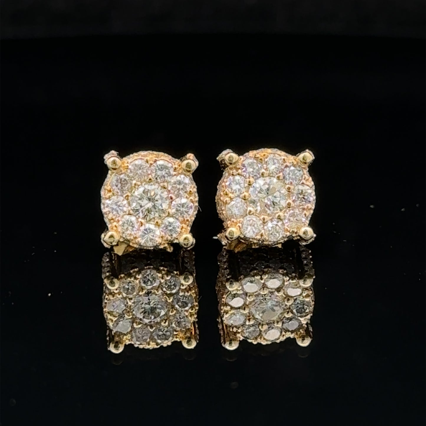 14k yellow gold and diamond Earrings