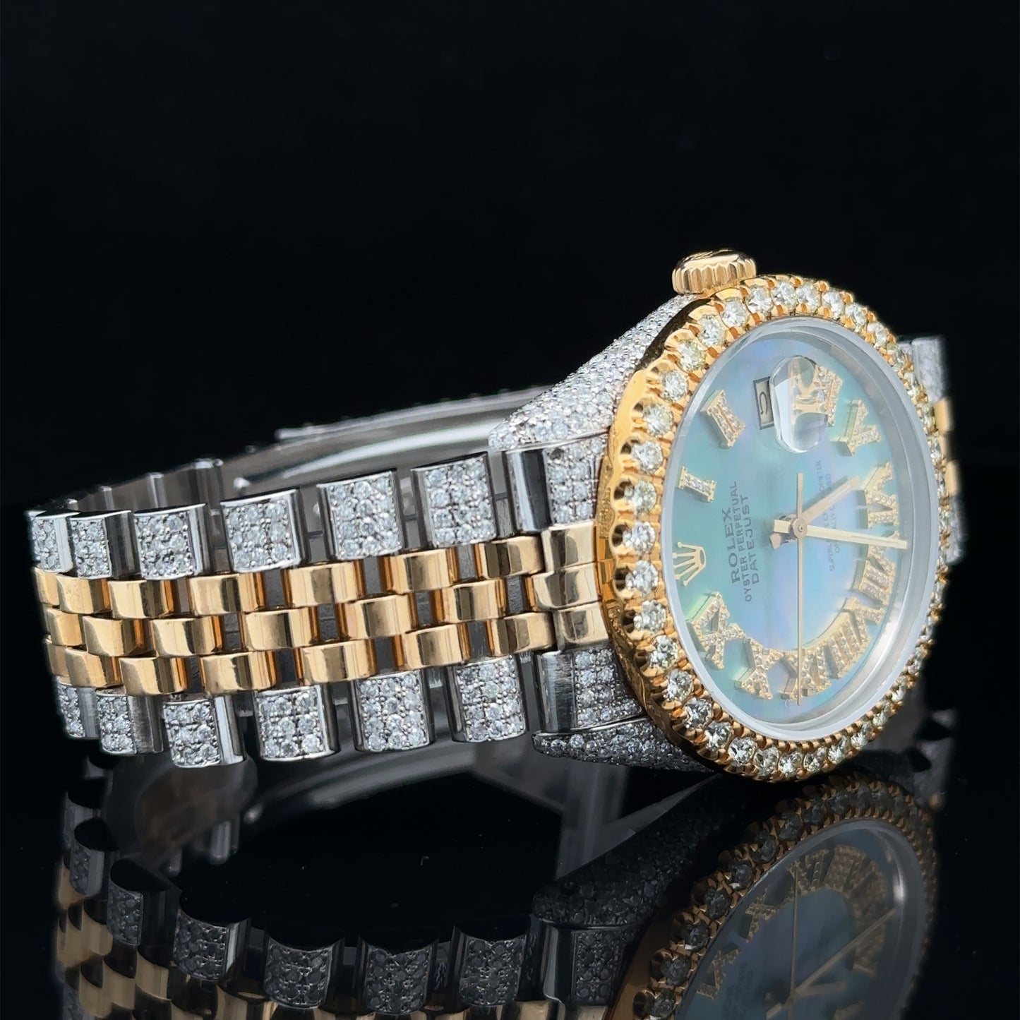 36mm Rolex Datejust Diamond Watch with Two-Tone Jubilee Bracelet