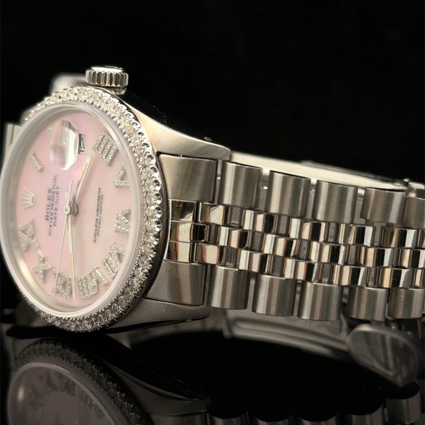 36mm Rolex Datejust Watch with Stainless Steel Jubilee Band