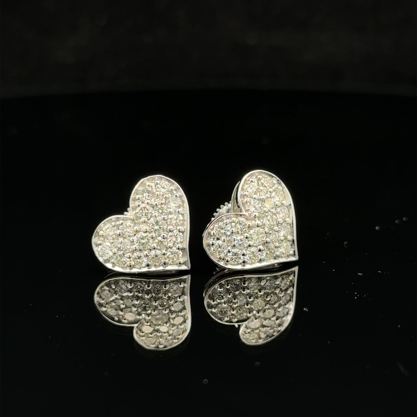 14k white gold and diamond Earrings