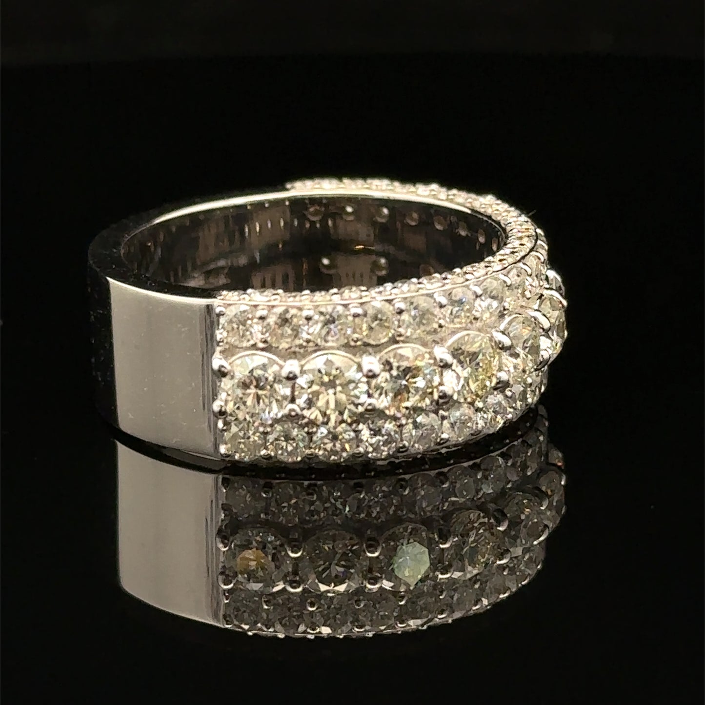14k white gold and diamond Band