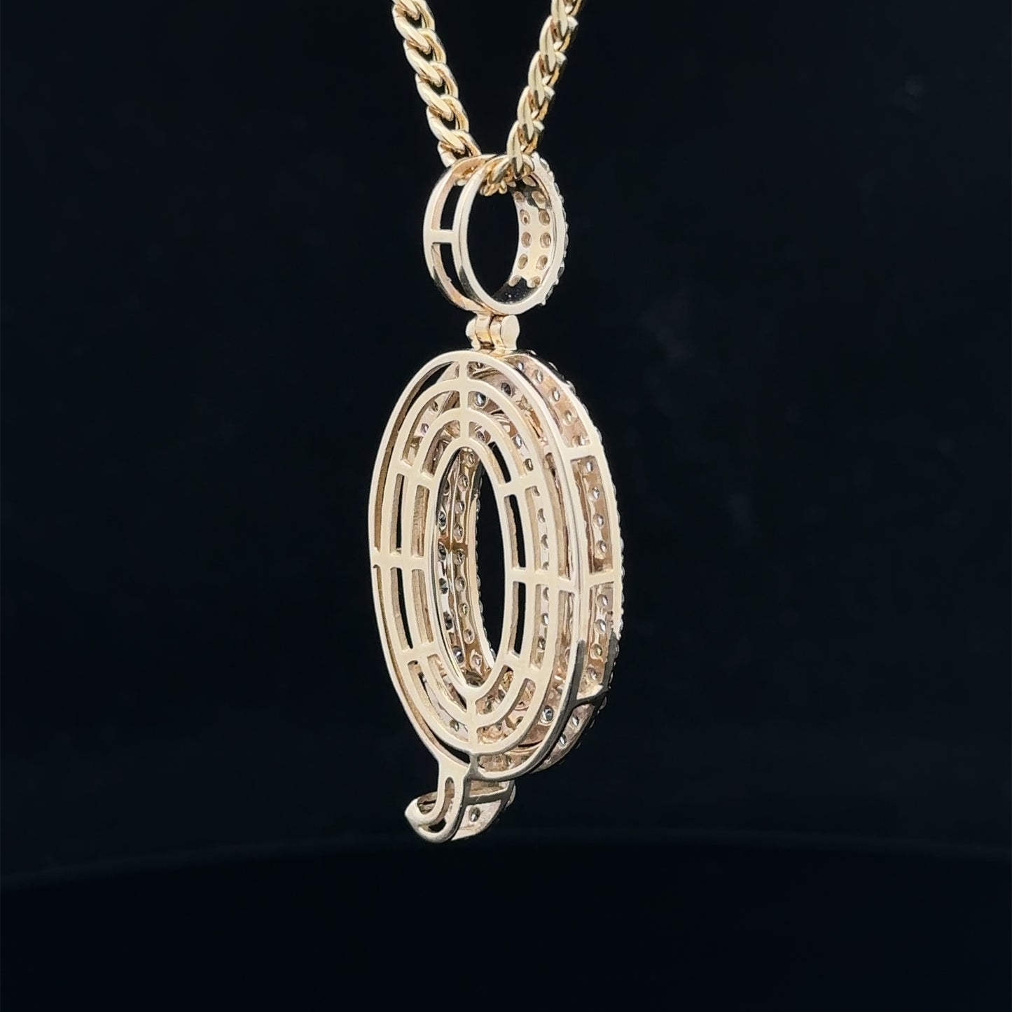 14k yellow gold & diamond Q Initial Pendant
