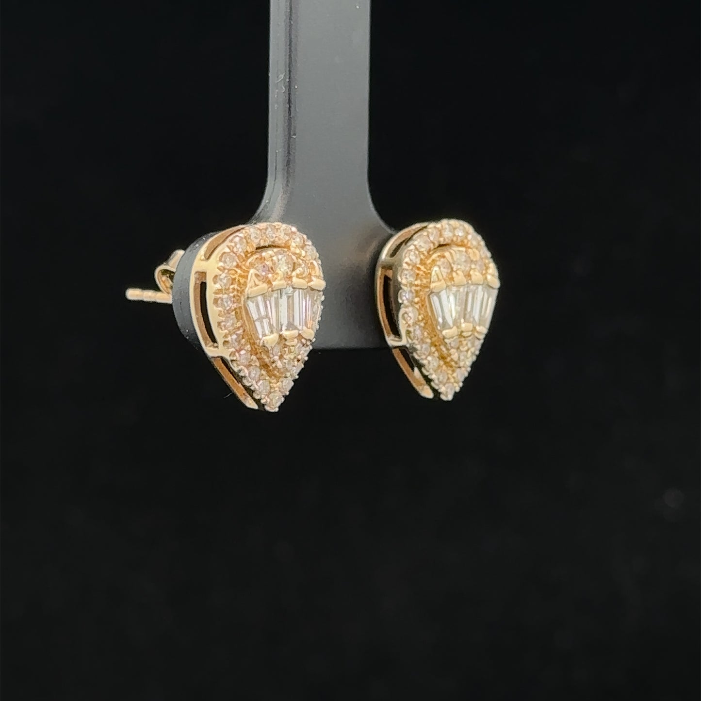 14k yellow gold and diamond Earrings