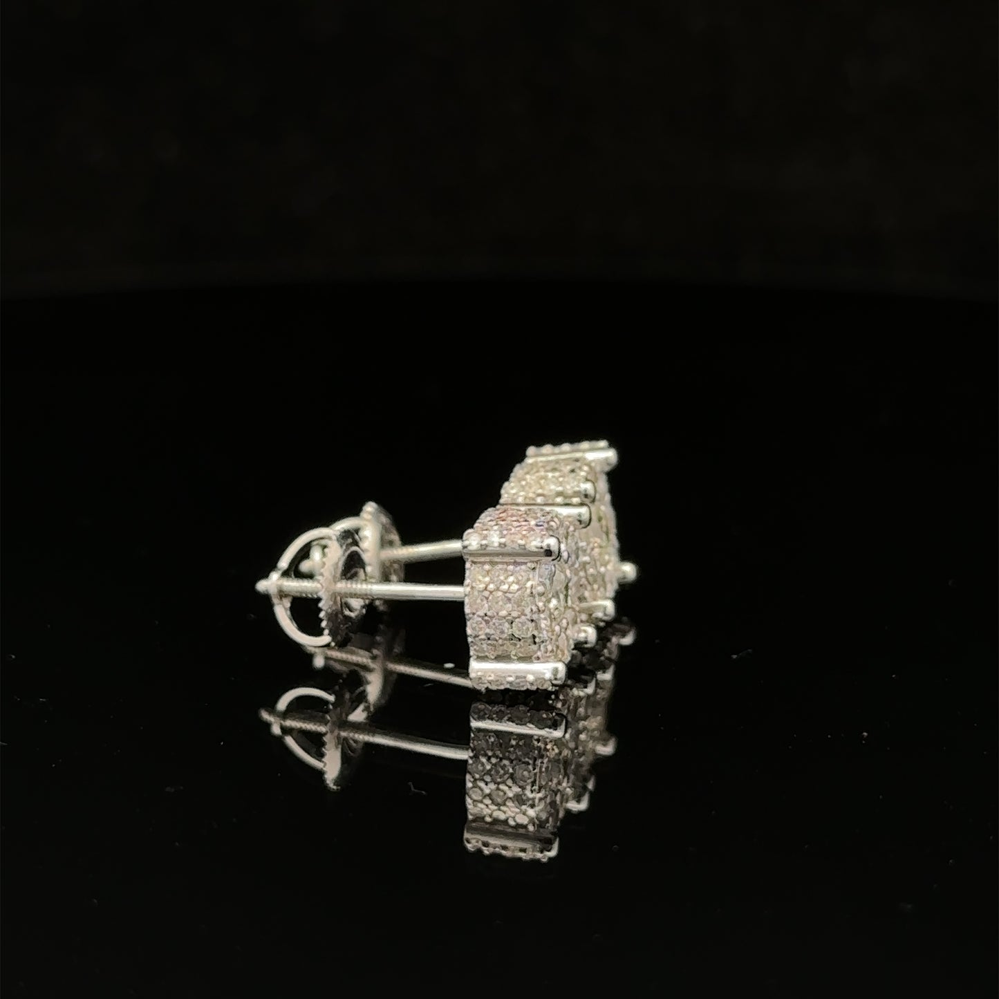 14k white gold and diamond Earrings