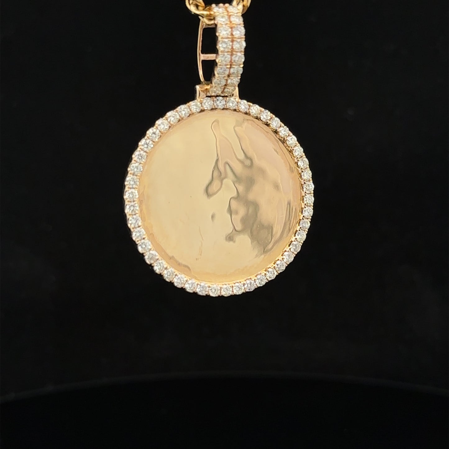 14k yellow gold and diamond Picture Pendant