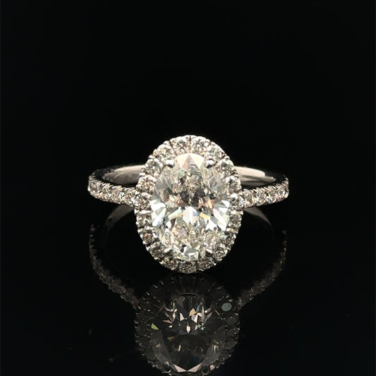 14k White Gold Engagement Ring
