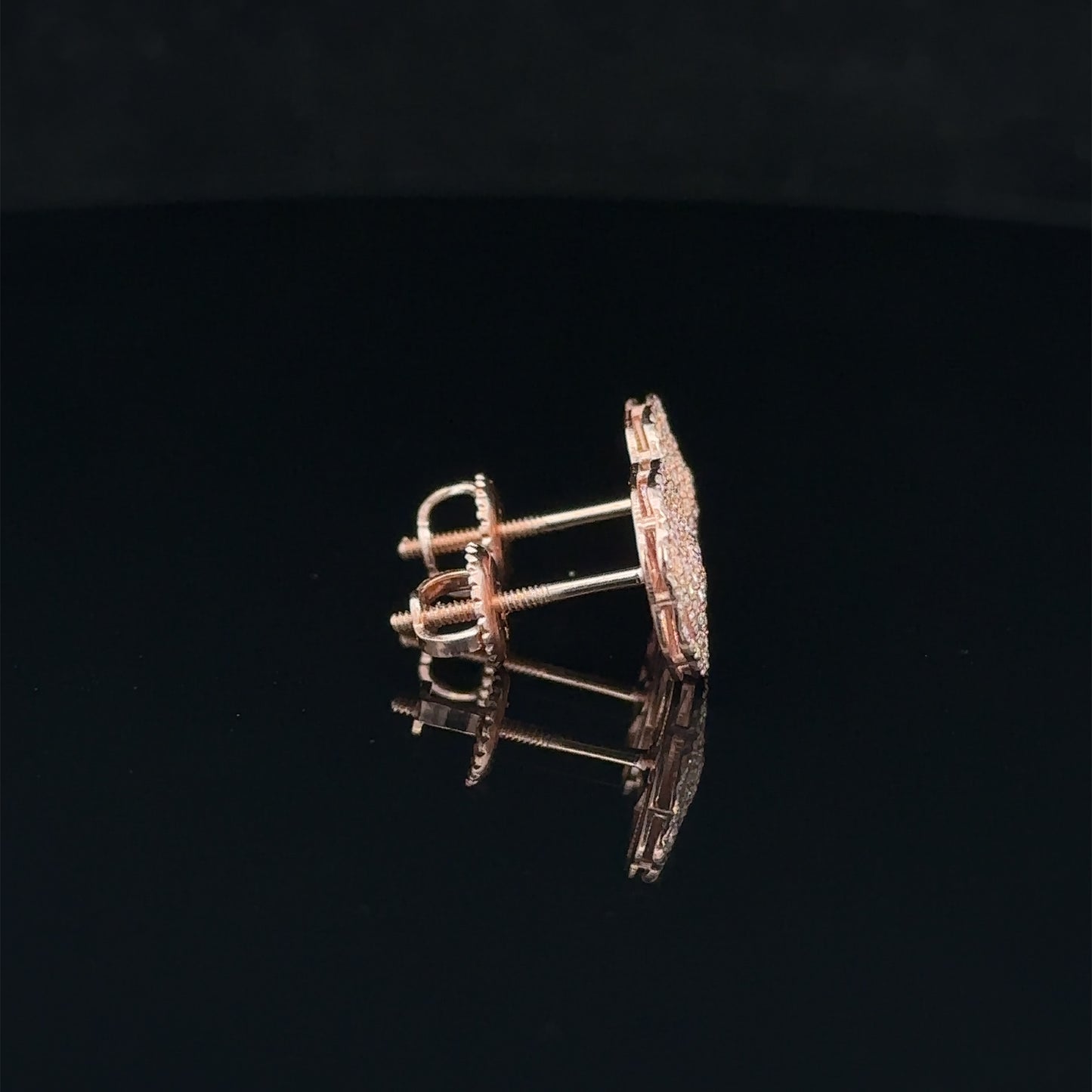 14k rose gold and diamond Earrings