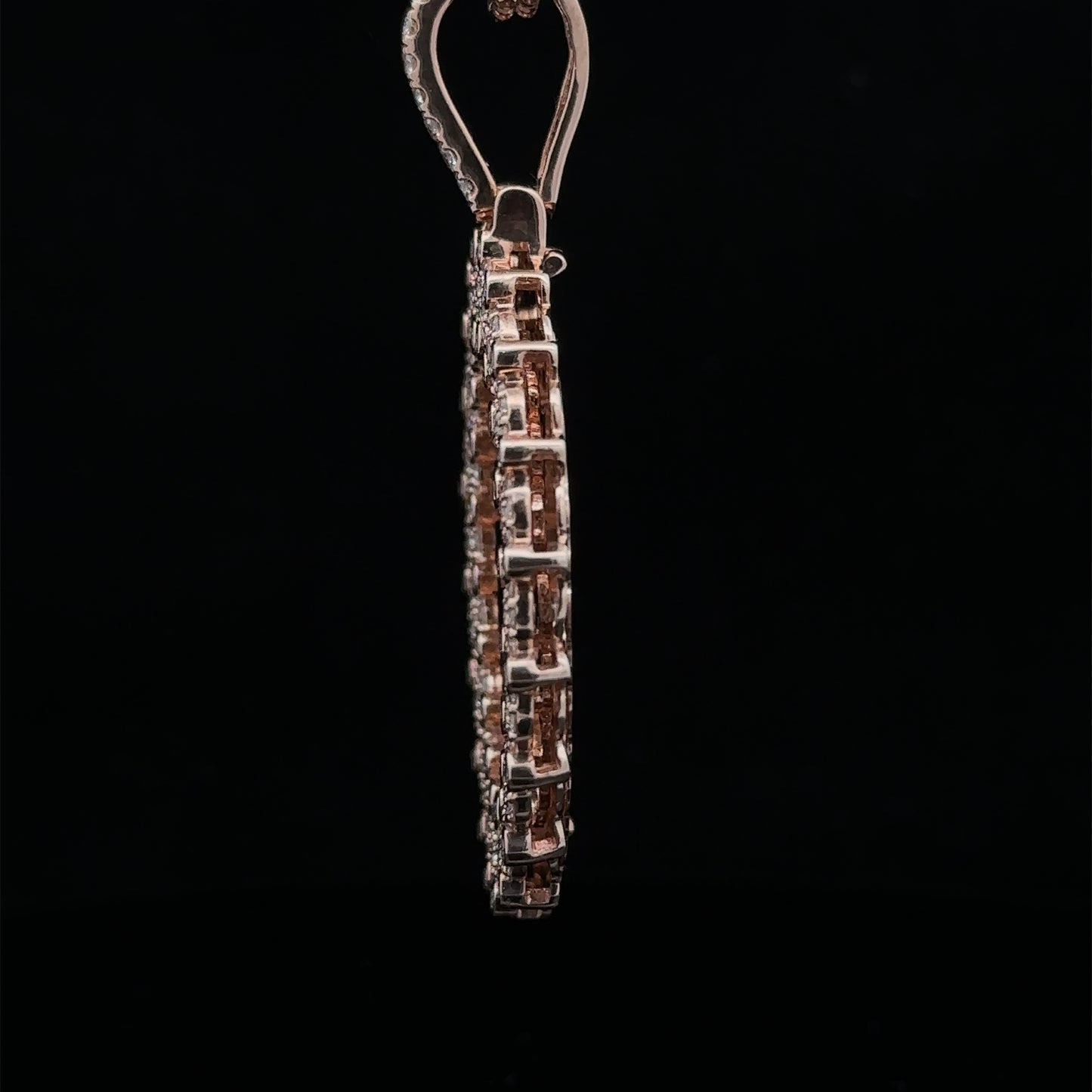 14k rose gold and diamond Picture Pendant