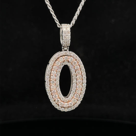 14k gold & diamond O Initial Pendant