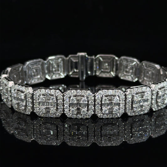 14k white gold and diamond Fancy Bracelet