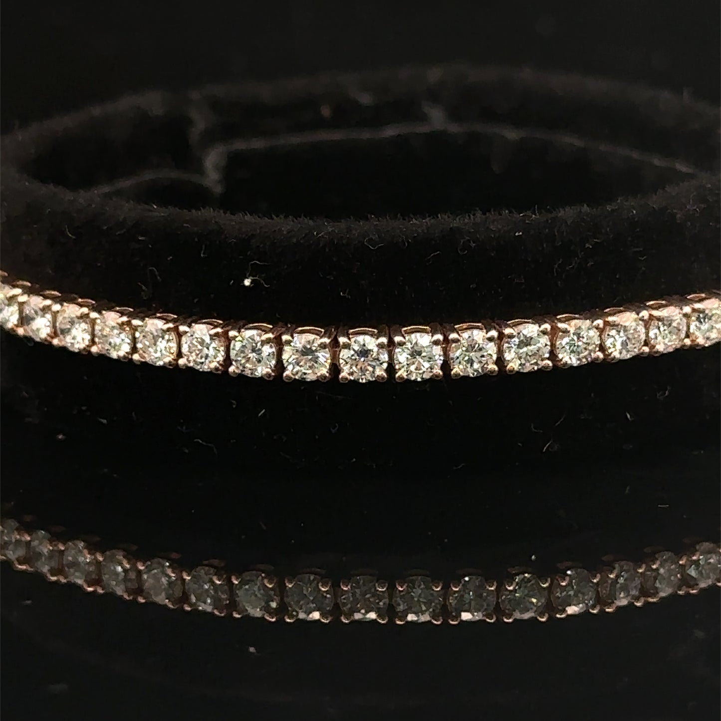 14k Rose gold and diamond (lab) Tennis Bracelet