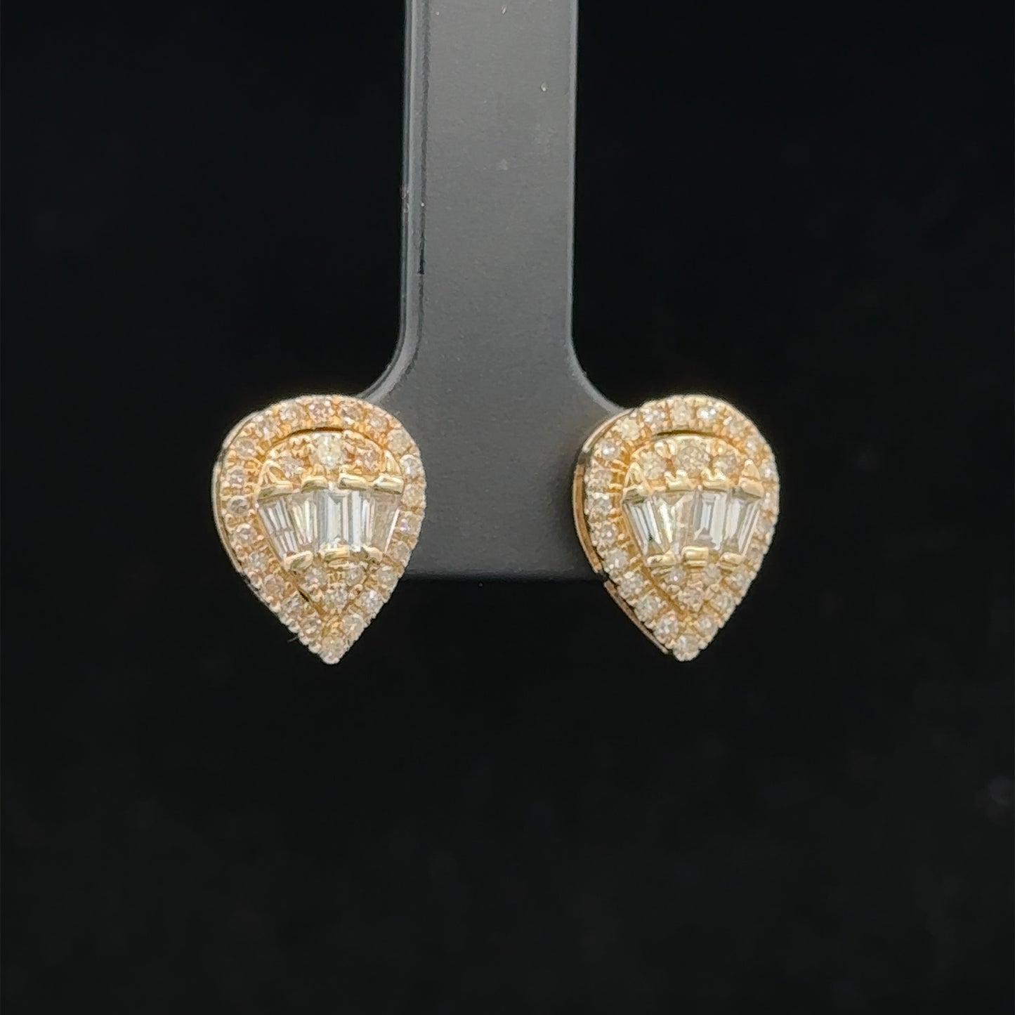 14k yellow gold and diamond Earrings