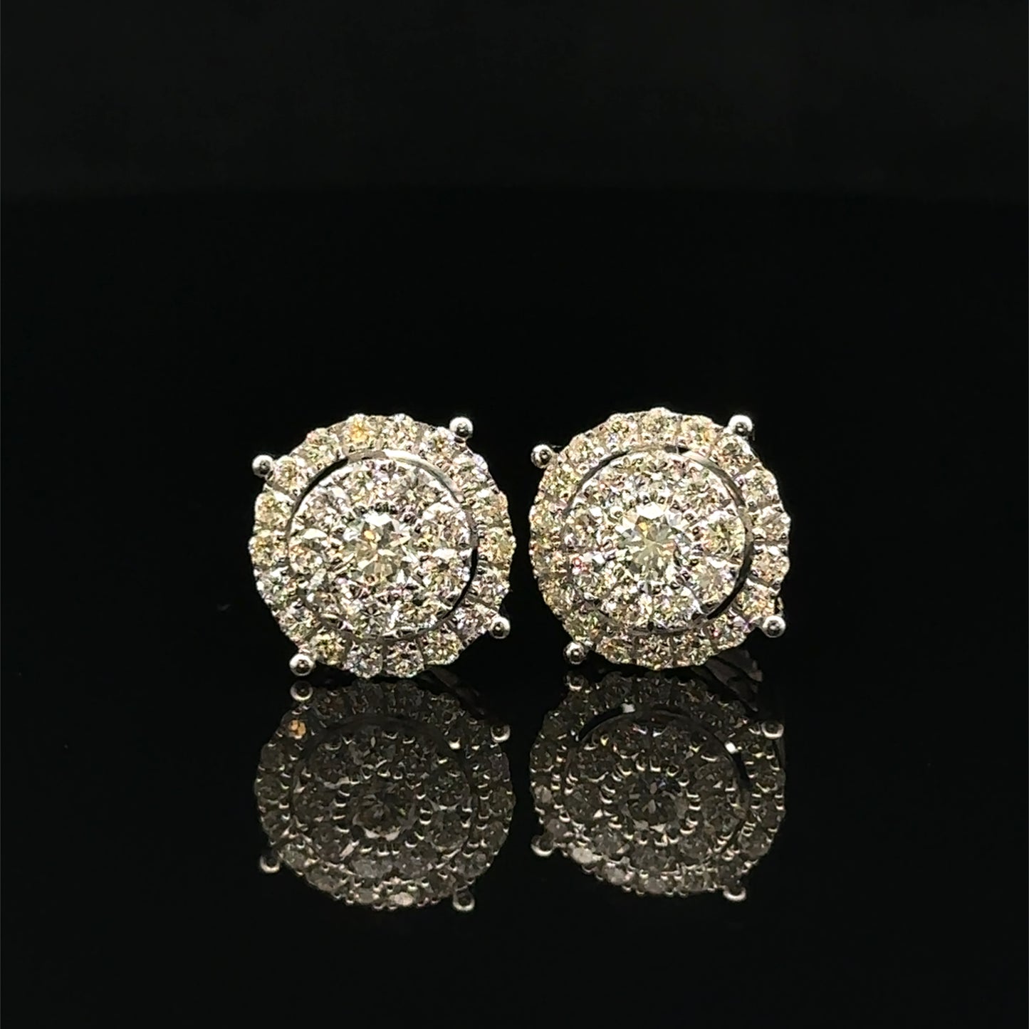 14k white gold and diamond Earrings
