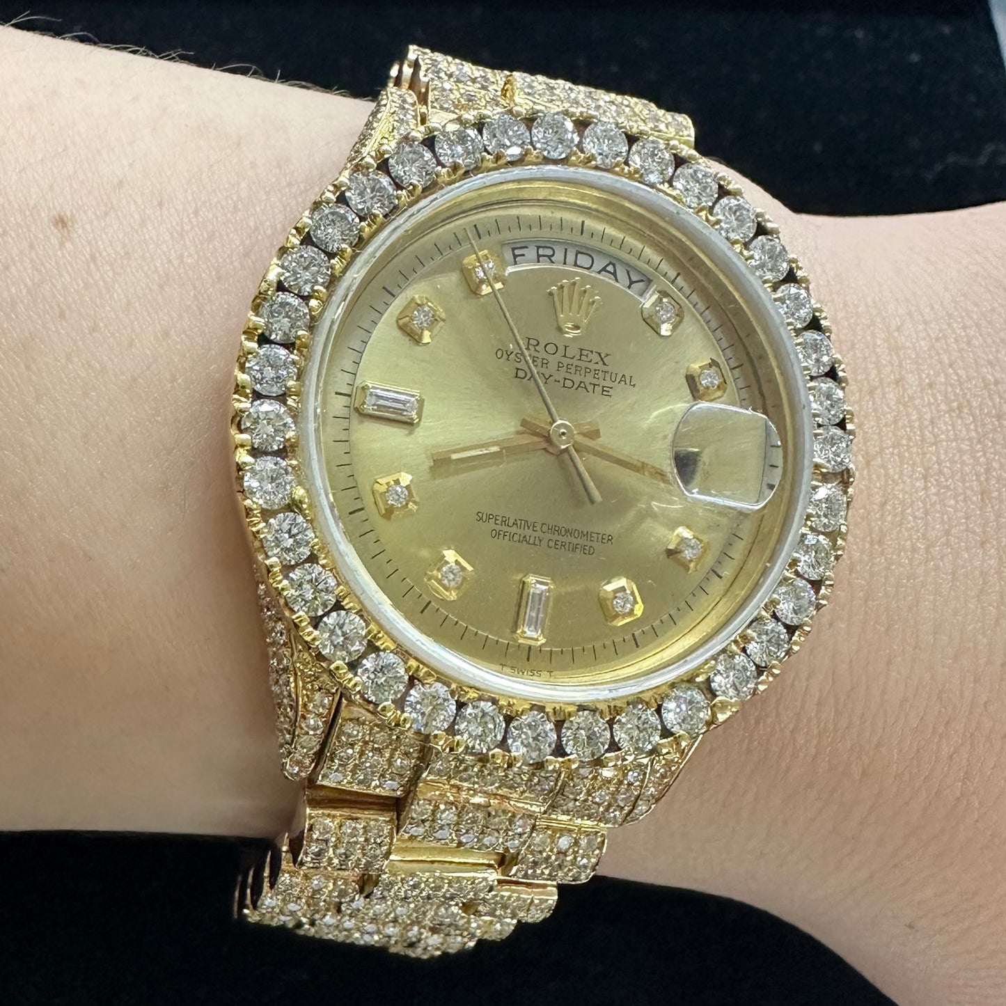 36mm Iced out Rolex Presidential Watch