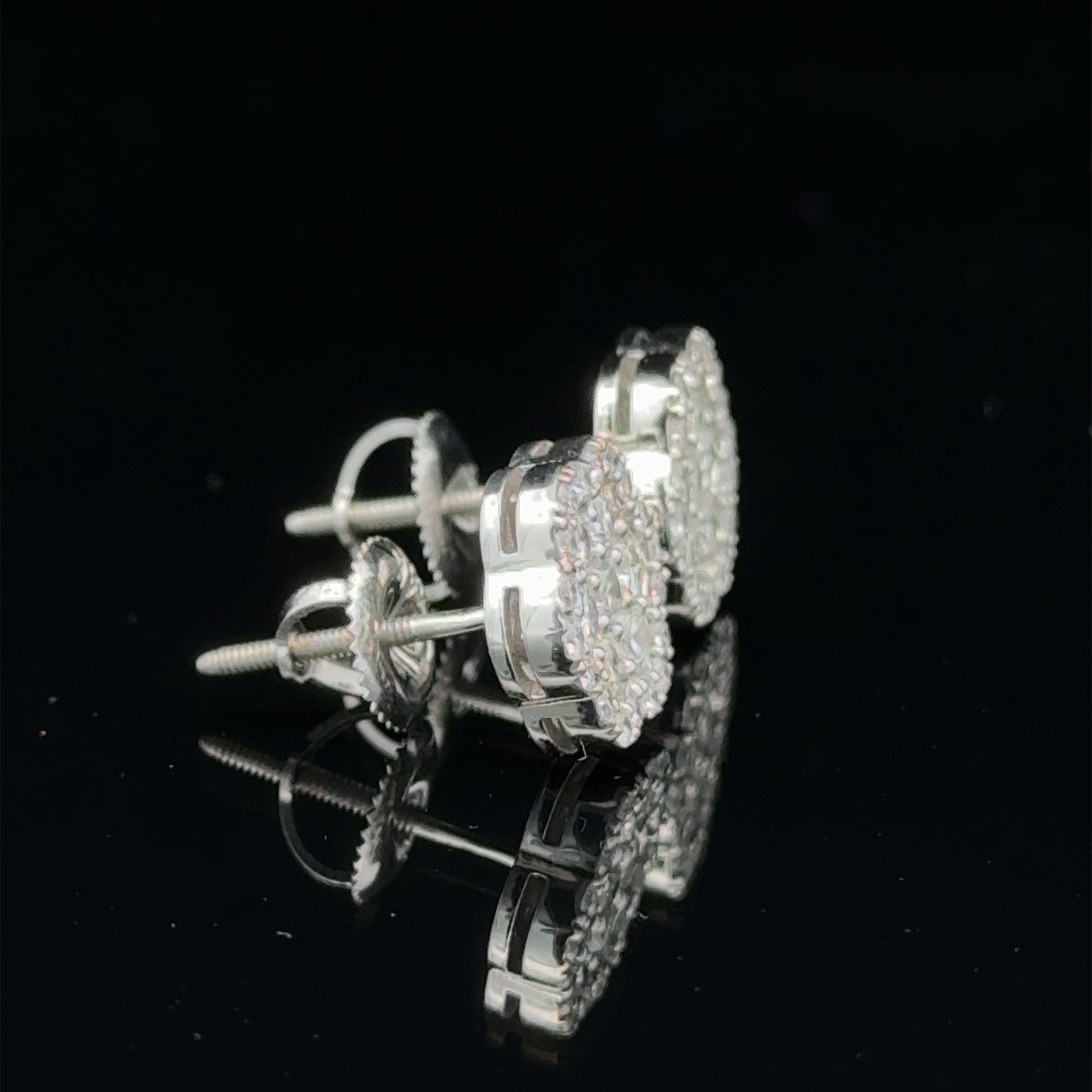 14k white gold and diamond Earrings