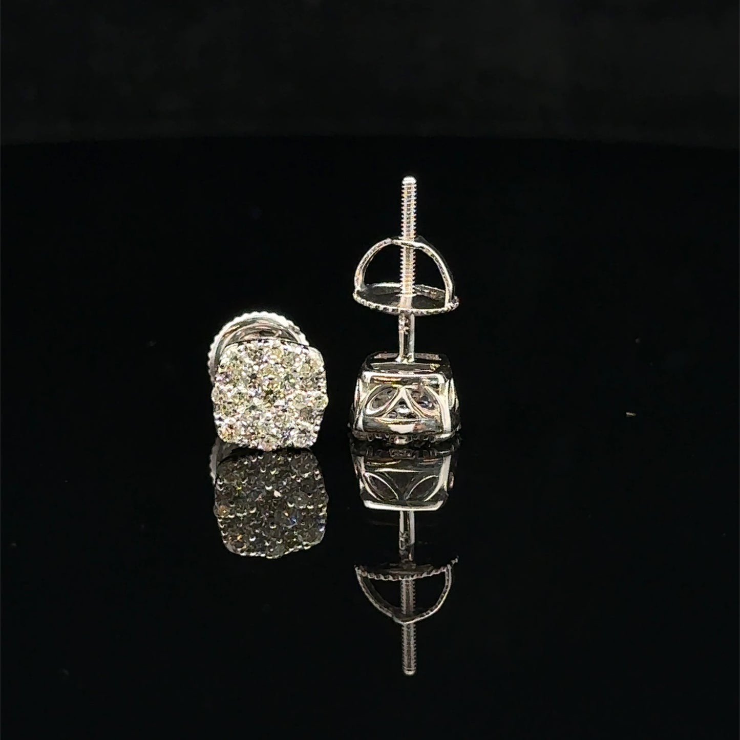 14k white gold and diamond Earrings