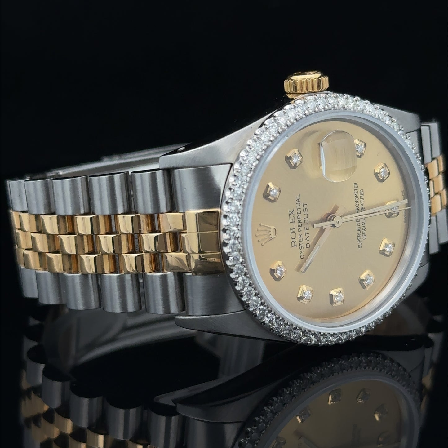 36mm Rolex Datejust Watch with Two-Tone Jubilee Bracelet