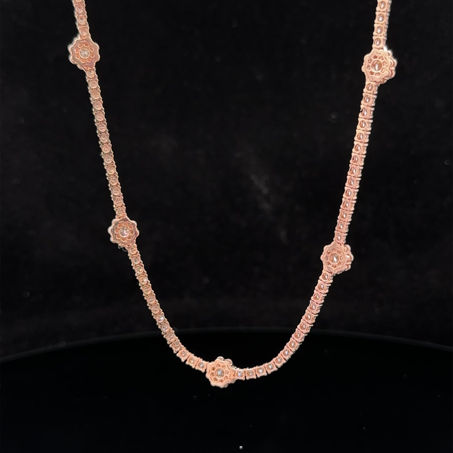 14k rose gold and diamond Necklace