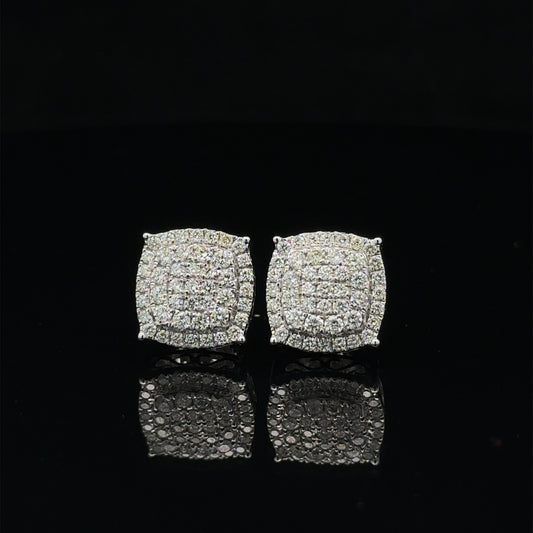 14k white gold and diamond Earrings