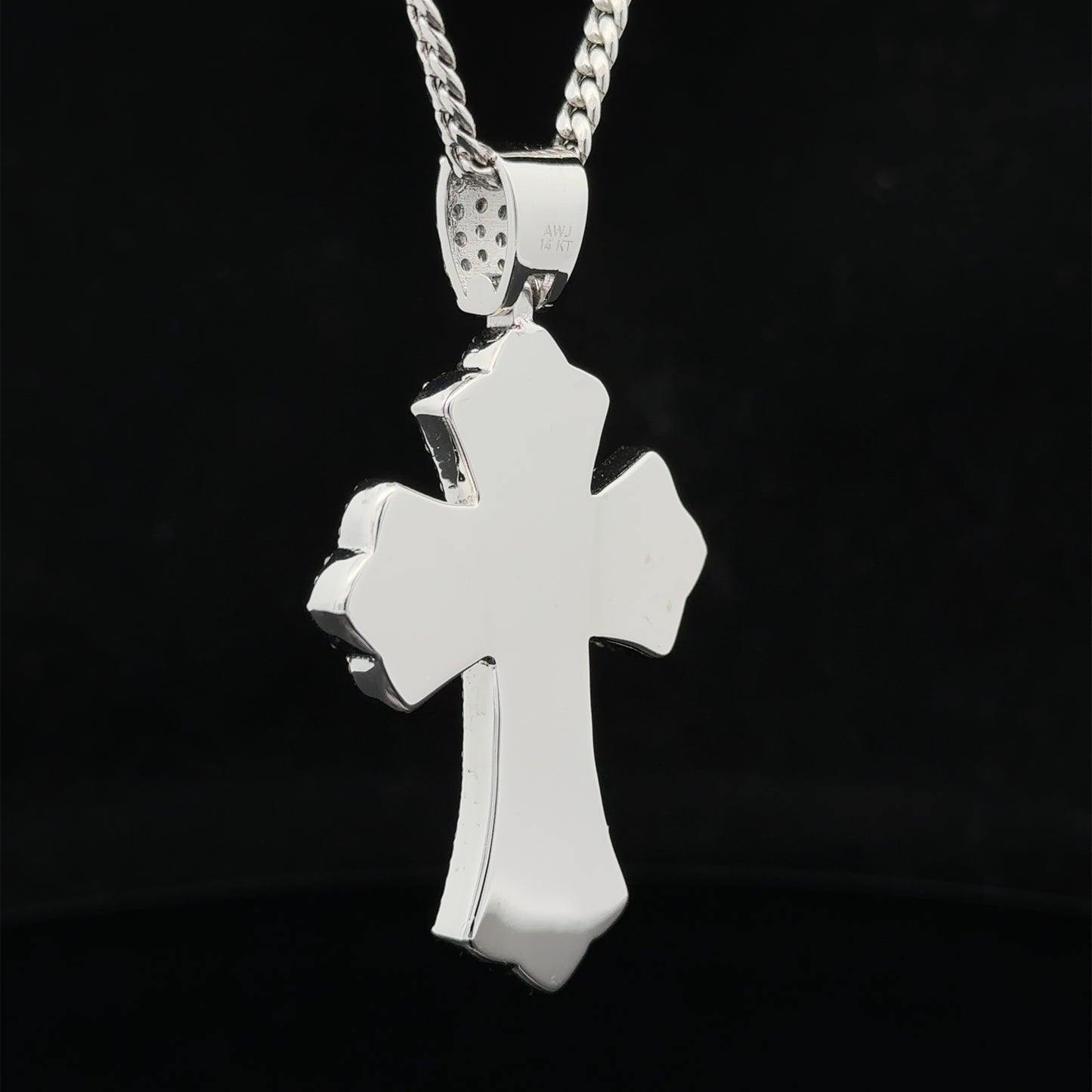 14k gold and diamond Cross Pendant and 10k gold Chain
