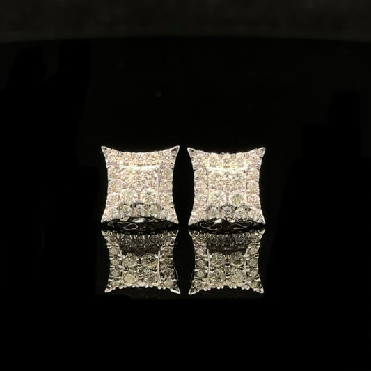 14k white gold and diamond Earrings