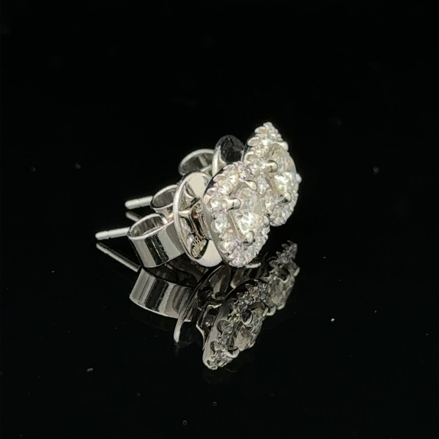 18k white gold and diamond Earrings