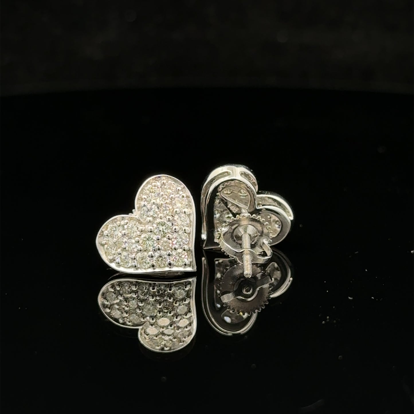 14k white gold and diamond Earrings