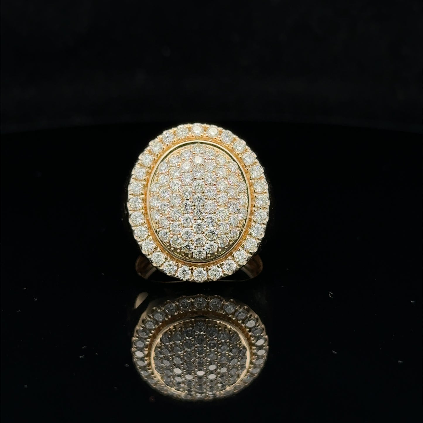 14k yellow gold and diamond Men`s Ring