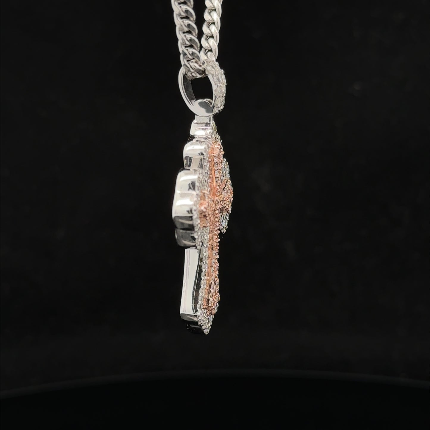 14k gold and diamond Cross Pendant and 10k gold Chain