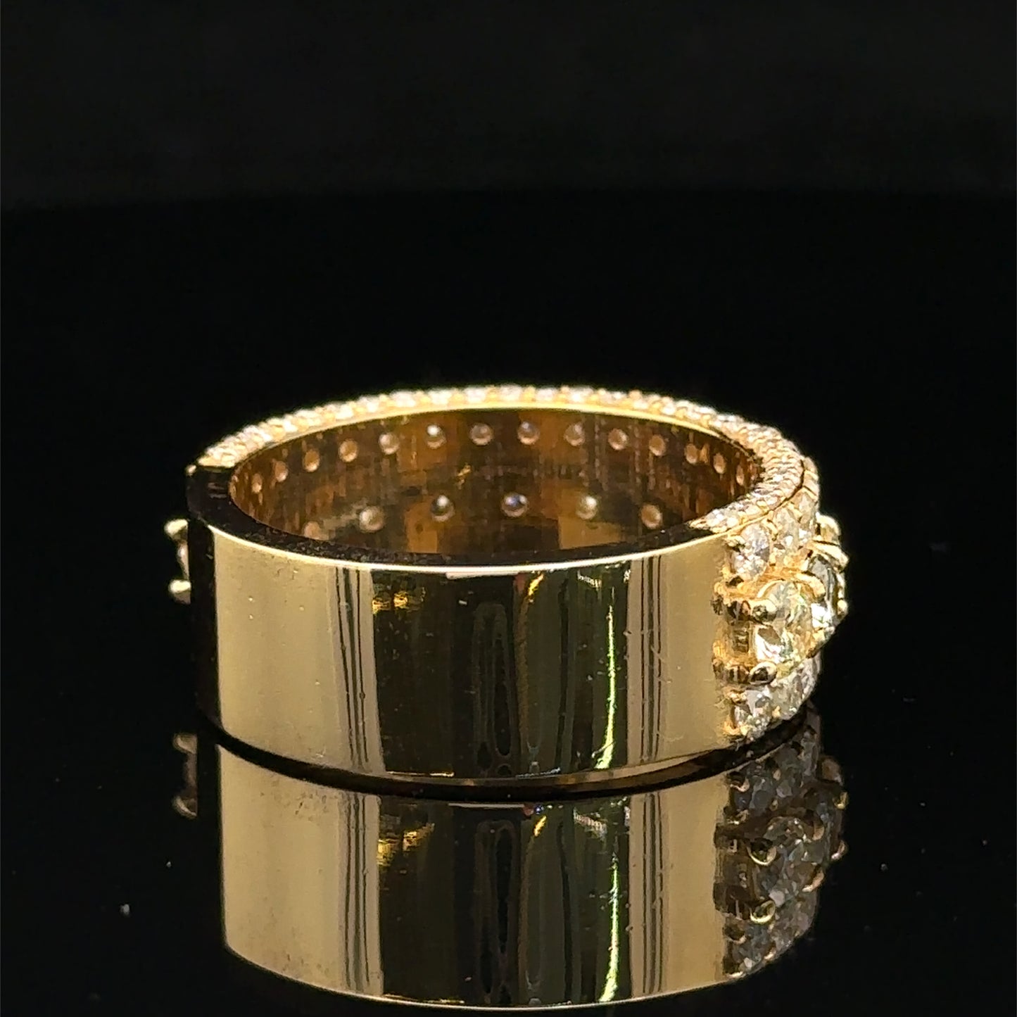 14k yellow gold and diamond Band