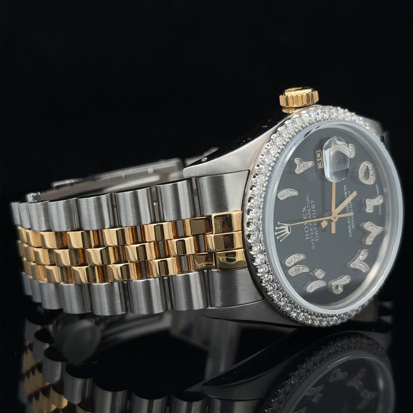 36mm Rolex Datejust Diamond Watch with Two-Tone Jubilee Bracelet