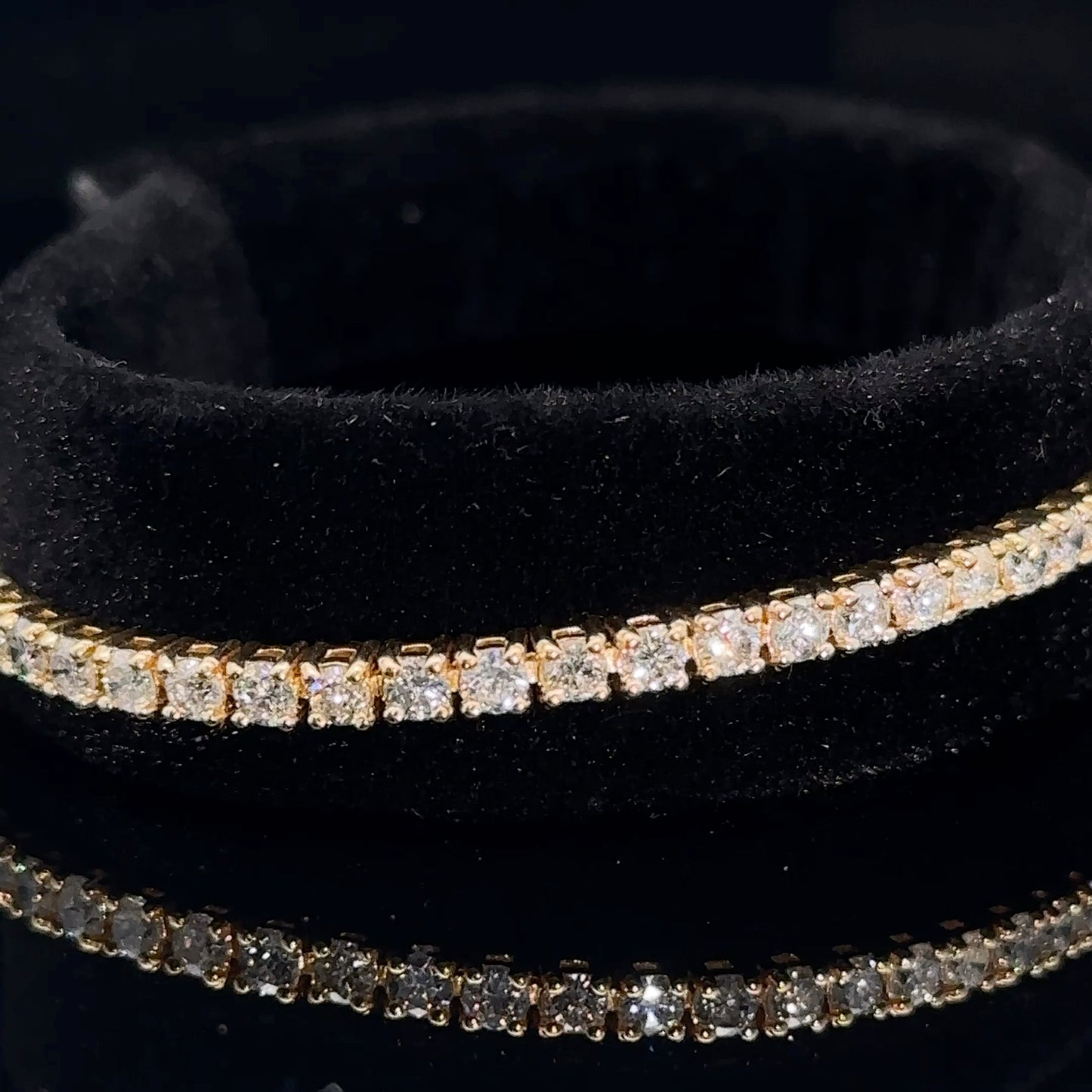 14k yellow gold and diamond Tennis Bracelet