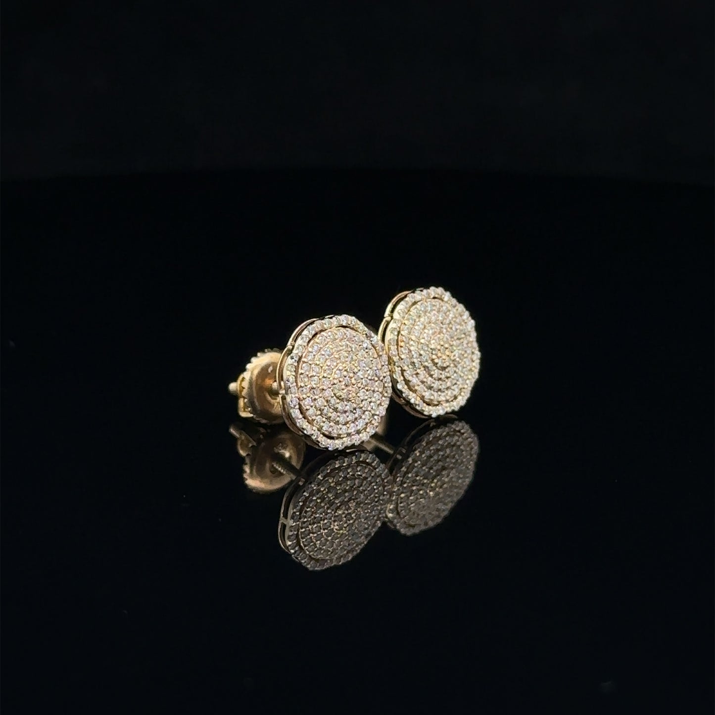 14k yellow gold and diamond Earrings