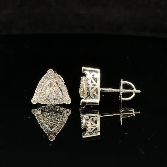 14k white gold and diamond Earrings