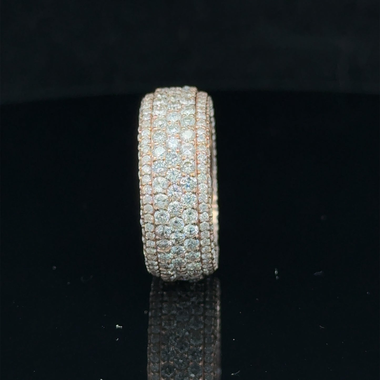 14k rose gold Band with Round Diamonds